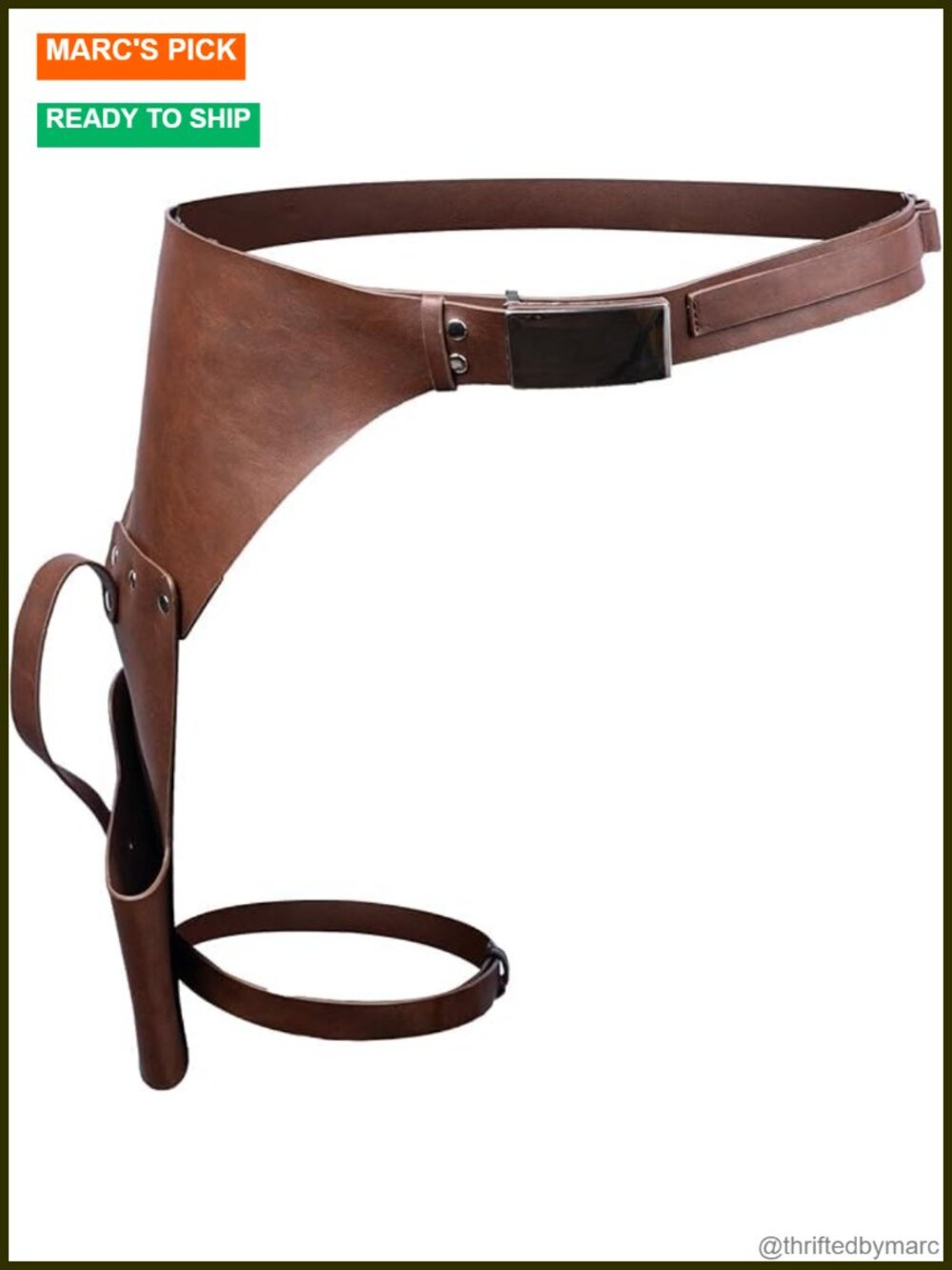 PU Leather Cosplay Belt Adjustable Holster Costume Accessory